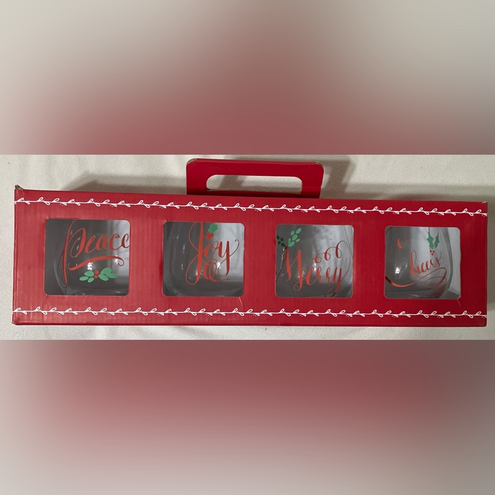 Christmas wine glass set